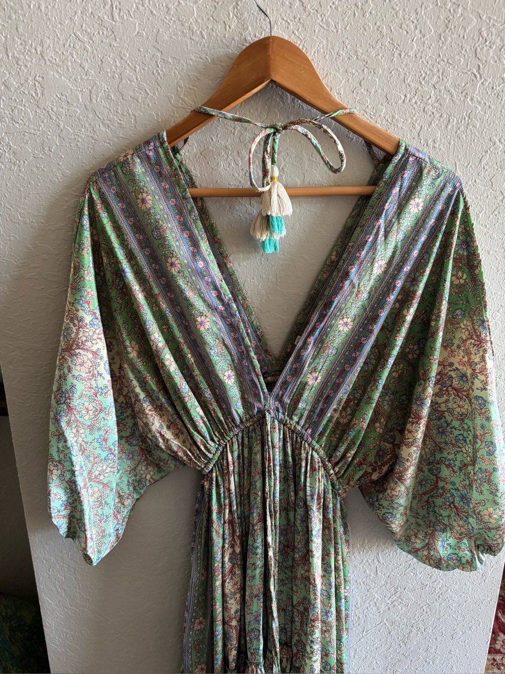 Silk Spell & The Gypsy Collective Jasmine Maxi Dress Green Floral